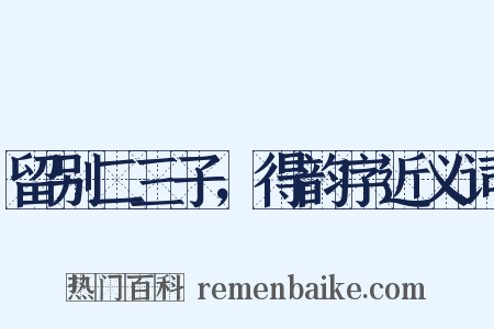 留别二三子，得韵字近义词是什么意思的图片